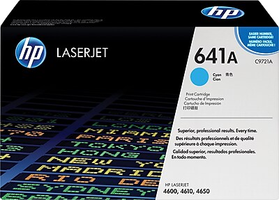 Genuine HP Toner LaserJet Print Cartridge Cyan NEW/OEM SEALED/FAIR COND C9721A 